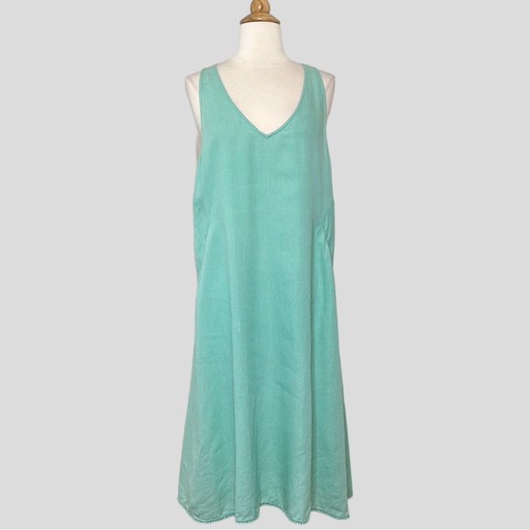 Calypso St. Barth Dresses & Skirts - CALYPSO ST. BARTH Fine Linen Shift Dress Coverup, L